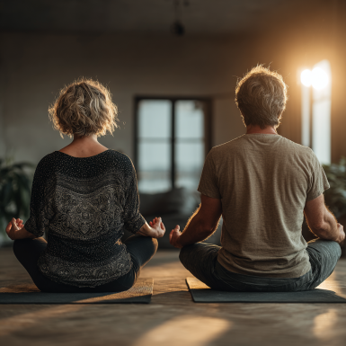 Інструктор CalmX проводить заняття з групою літніх учасників